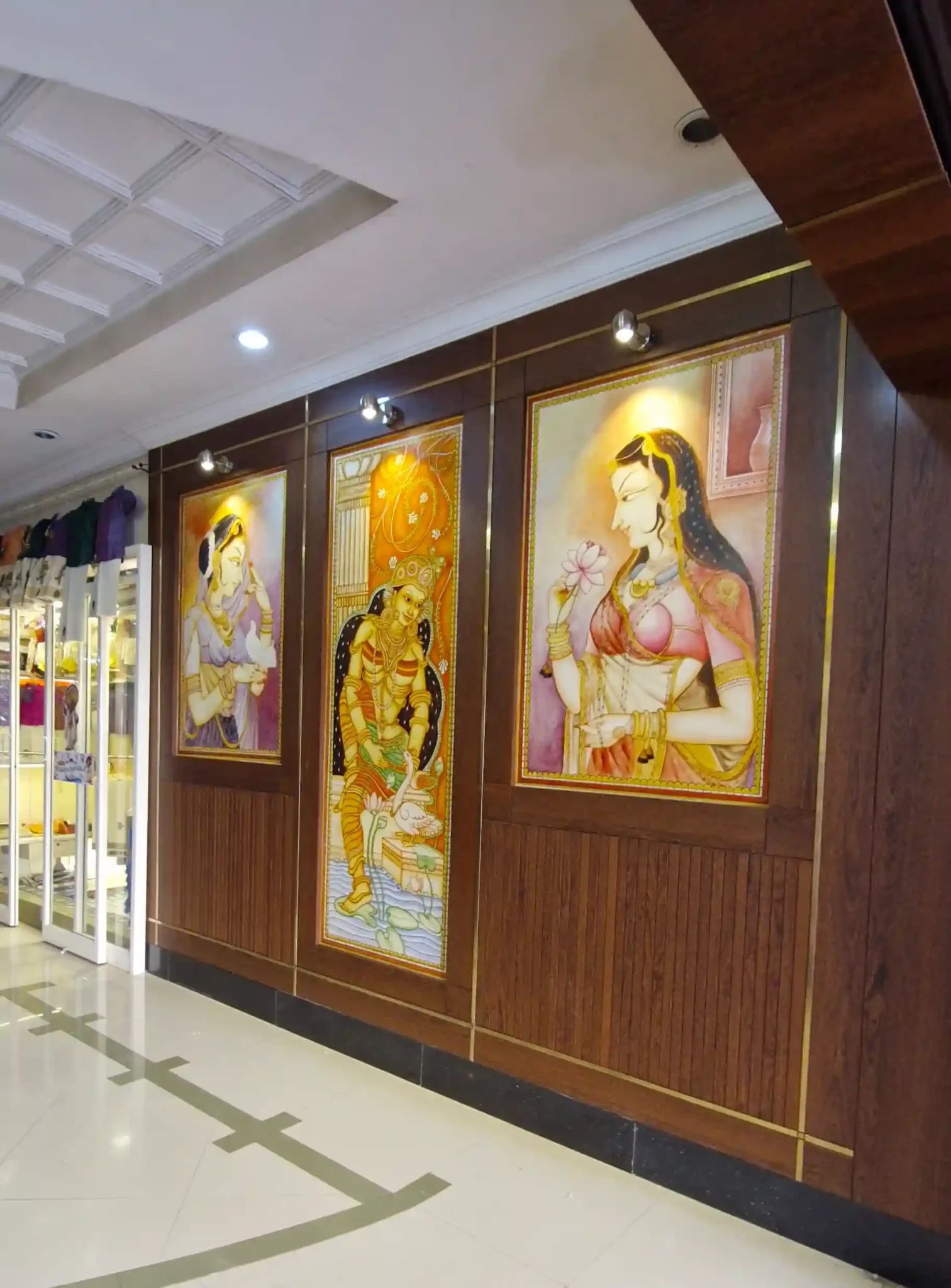 best mural paintings in kerala hanging on the wall